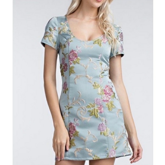UO Floral Jaquard Dress - Picture 1 of 3